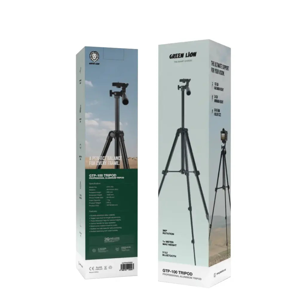Green Lion Tripod Professional Aluminum - GTP-100 Green Lion Tripod Professional Aluminum - GTP-100